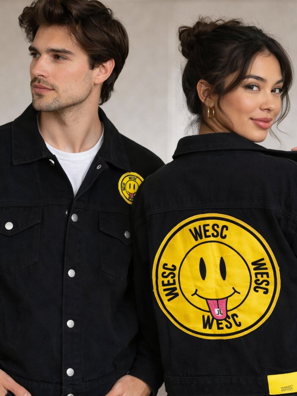 Conspiracy by WEZC Men's or Women's Heavy Jean Jacket ( Men's large , Women's XL